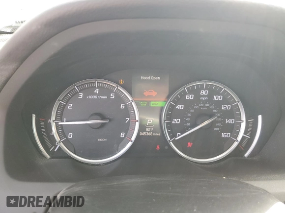 2015 Acura TLX Technology with VIN 19UUB3F58FA008402, listed as a Copart auction lot 57686025 with 45,368 mi miles and Salvage title. Bid and sale history available at DreamBid. Image 9.