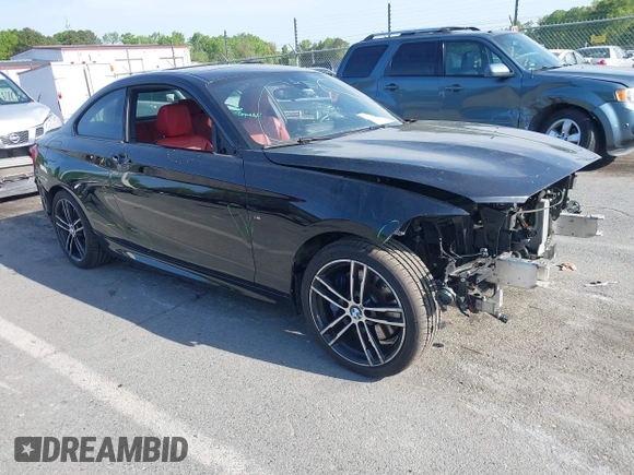 2019 BMW 2 Series M240i with VIN WBA2J5C55KVC07855, listed as a IAAI auction lot 42014318 with 68,640 mi miles and . Bid and sale history available at carsss.com. Image 1.