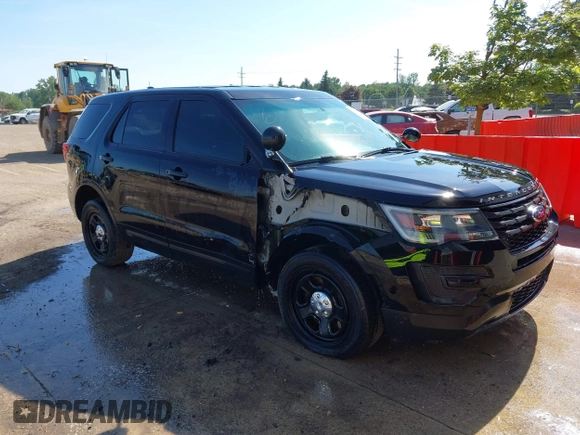 2017 Ford Police Interceptor Utility with VIN 1FM5K8AT9HGB55149, listed as a IAAI auction lot 40735884 with 76,648 mi miles and . Bid and sale history available at DreamBid. Image 1.