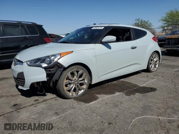 2015 Hyundai Veloster z VIN KMHTC6ADXFU222793, wystawiony jako Copart lot #57861415 z przebiegiem 98 318 mil mil oraz Szkoda całkowita • Salvage title. Historia ofert i sprzedaży dostępna na DreamBid. Obrazek 1.
