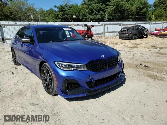 2020 BMW 3 Series M340i xDrive with VIN WBA5U9C09LA380266, listed as a Copart auction lot 75068154 with 66,035 mi miles and Salvage Title. Bid and sale history available at DreamBid. Image 11.