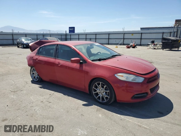 2013 Dodge Dart SXT with VIN 1C3CDFBA8DD181832, listed as a Copart auction lot 60302065 with 125,527 mi miles and Salvage title. Bid and sale history available at DreamBid. Image 4.