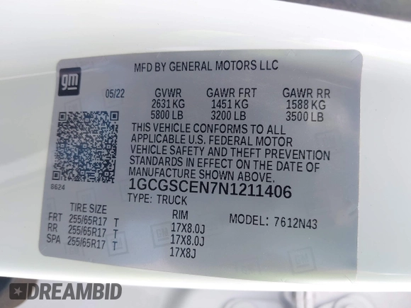2022 Chevrolet Colorado 2WD LT с VIN 1GCGSCEN7N1211406, выставлен на аукционе IAAI как лот 42118311 с пробегом 53 176 миль миль и . История ставок и продаж доступна на DreamBid. Изображение 9.