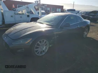 2008 Maserati GranTurismo with VIN ZAMGJ45A380041170, listed as a Copart auction lot 46138555 with 63,110 mi miles and Salvage Title. Bid and sale history available at carsss.com. Image 1.