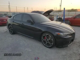 2022 Alfa Romeo Giulia Ti with VIN ZARFAMBN6N7664055, listed as a Copart auction lot 73602404 with 0 mi miles and Salvage Title. Bid and sale history available at carsss.com. Image 4.