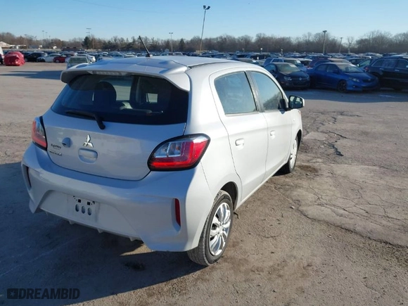 2021 Mitsubishi Mirage ES with VIN ML32AUHJ2MH003759, listed as a IAAI auction lot 41378369 with 48057 miles. Bid and sale history available at carsss.com. Image 4.