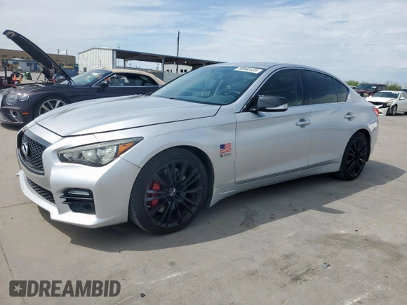 2017 Infiniti Q50 Red Sport 400 with VIN JN1FV7AP2HM851093, listed as a Copart auction lot 50955125 with 59,688 mi miles and Clean title. Bid and sale history available at DreamBid. Image 1.