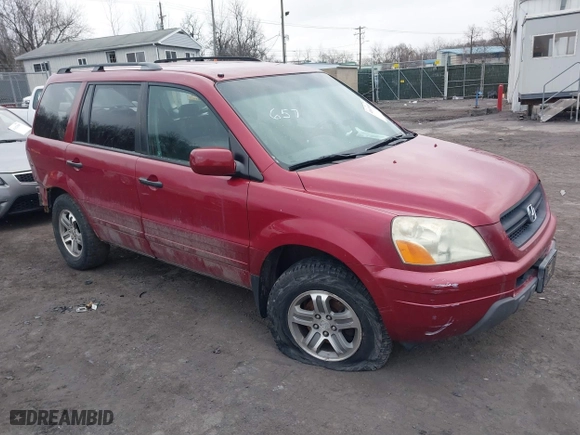 2003 Honda Pilot EX with VIN 2HKYF18683H581271, listed as a IAAI auction lot 41630651 with 173,536 mi miles. Bid and sale history available at carsss.com. Image 1.