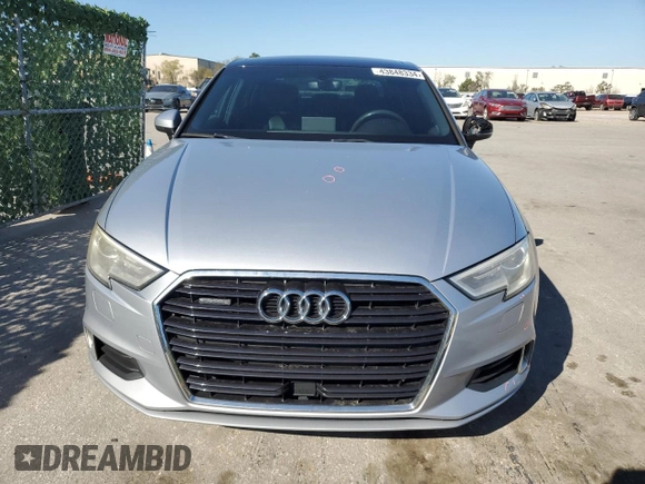 2017 Audi A3 Sedan Premium with VIN WAUB8GFF9H1029795, listed as a Copart auction lot 43848334 with 54,146 mi miles. Bid and sale history available at carsss.com. Image 5.