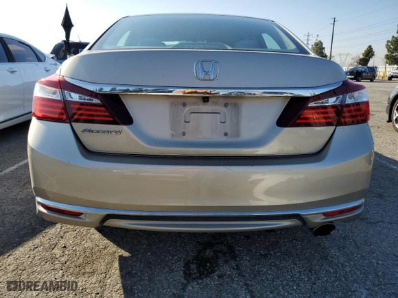 2016 Honda Accord Sedan LX with VIN 1HGCR2F37GA066292, listed as a Copart auction lot 45606335 with 76,836 mi miles and Salvage Title. Bid and sale history available at carsss.com. Image 6.