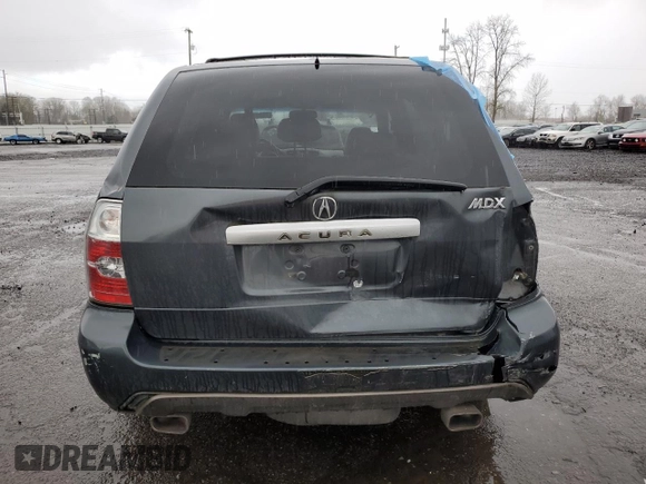 2005 Acura MDX with VIN 2HNYD18295H512436, listed as a Copart auction lot 46493595 with 0 mi miles and Salvage Title. Bid and sale history available at carsss.com. Image 6.