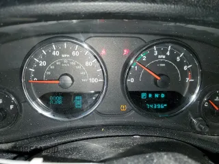 2018 Jeep Wrangler JK Unlimited Sport S with VIN 1C4BJWDG2JL837817, listed as a Copart auction lot 71153094 with 74,396 mi miles and Salvage Title. Bid and sale history available at carsss.com. Image 9.