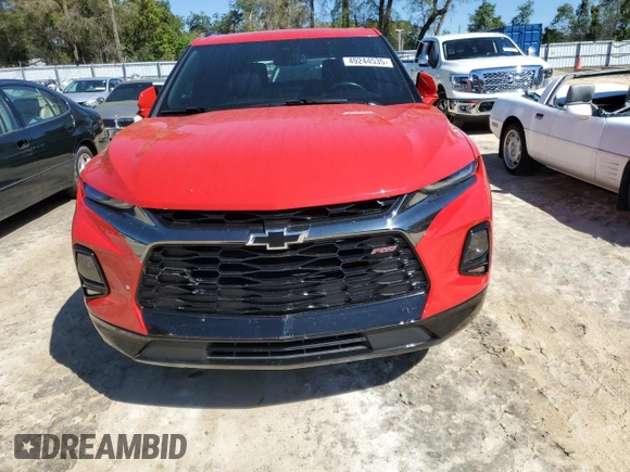 2022 Chevrolet Blazer RS with VIN 3GNKBERS1NS190872, listed as a Copart auction lot 49244535 with 15,574 mi miles and Salvage title. Bid and sale history available at DreamBid. Image 5.