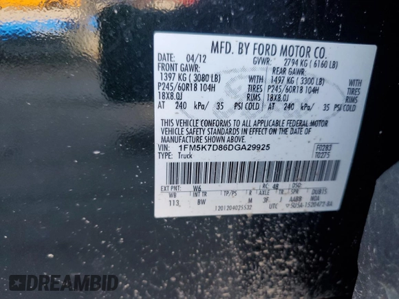 2013 Ford Explorer XLT with VIN 1FM5K7D86DGA29925, listed as a Copart auction lot 77347974 with 86,042 mi miles and Clean Title. Bid and sale history available at carsss.com. Image 15.