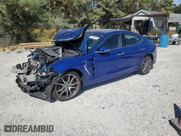 2019 Genesis G70 Advanced with VIN KMTG54LE7KU015008, listed as a Copart auction lot 76293874 with Not provided miles and Salvage title. Bid and sale history available at DreamBid. Image 1.