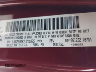 2007 Jeep Wrangler Unlimited Sahara с VIN 1J8GA59187L211825, выставлен на аукционе IAAI как лот 42313099 с пробегом 107 554 миль миль и . История ставок и продаж доступна на DreamBid. Изображение 9.