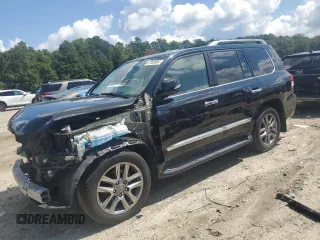 2014 Lexus LX 570 with VIN JTJHY7AX1E4136926, listed as a Copart auction lot 67493904 with 141,692 mi miles and Salvage Title. Bid and sale history available at DreamBid. Image 1.