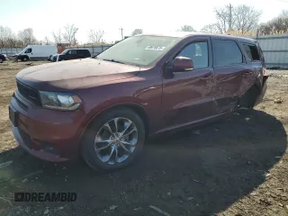 2020 Dodge Durango GT with VIN 1C4RDHDG8LC259856, listed as a Copart auction lot 48976675 with 92,909 mi miles and Salvage Title. Bid and sale history available at DreamBid. Image 1.