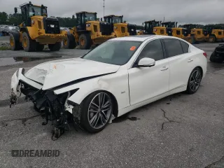2017 Infiniti Q50 Sport with VIN JN1EV7AP0HM734043, listed as a Copart auction lot 58812505 with 111,596 mi miles and Salvage title. Bid and sale history available at DreamBid. Image 1.