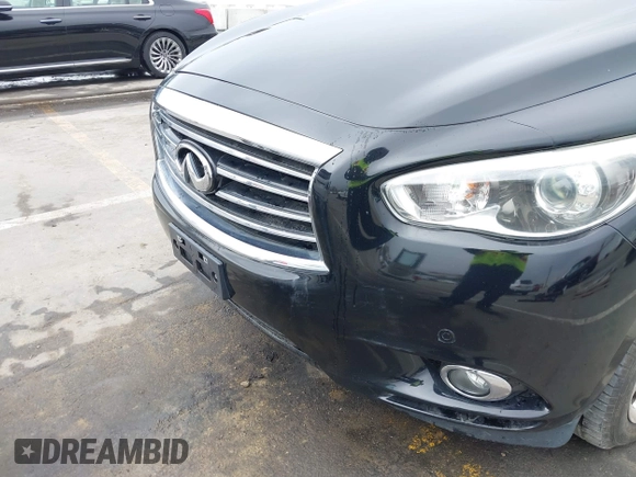 2013 Infiniti JX35 with VIN 5N1AL0MN7DC310972, listed as a IAAI auction lot 41859376 with 117,679 mi miles. Bid and sale history available at carsss.com. Image 6.