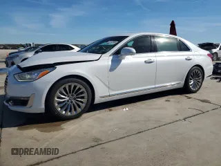 2019 Genesis G90 5.0L Ultimate with VIN KMHG54JH0KU050836, listed as a Copart auction lot 80133504 with 72,720 mi miles and Salvage Title. Bid and sale history available at carsss.com. Image 1.