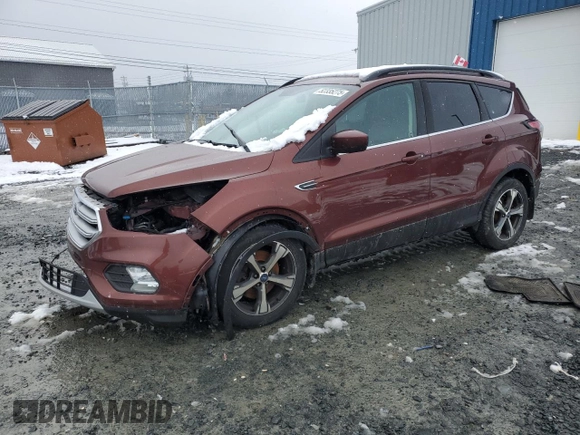2018 Ford Escape SEL with VIN 1FMCU9HD0JUC14991, listed as a Copart auction lot 52335275 with 204,508 mi miles and Salvage Title. Bid and sale history available at carsss.com. Image 1.