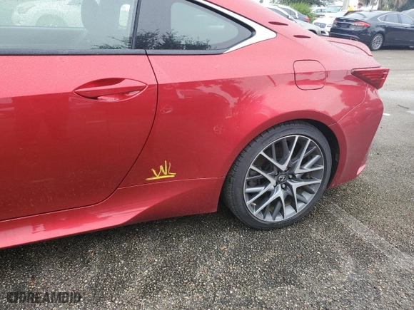 2015 Lexus RC 350 with VIN JTHHE5BC0F5003886, listed as a Copart auction lot 74588314 with 0 mi miles and Salvage Title. Bid and sale history available at carsss.com. Image 12.