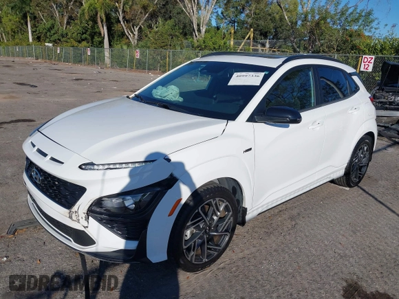 2023 Hyundai Kona N Line with VIN KM8K33A32PU049810, listed as a IAAI auction lot 40997336 with 13,130 mi miles. Bid and sale history available at carsss.com. Image 17.