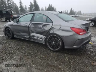 2015 Mercedes-Benz CLA 45 AMG with VIN WDDSJ5CB8FN184279, listed as a Copart auction lot 46933515 with 36,525 mi miles and Salvage Title. Bid and sale history available at DreamBid. Image 2.