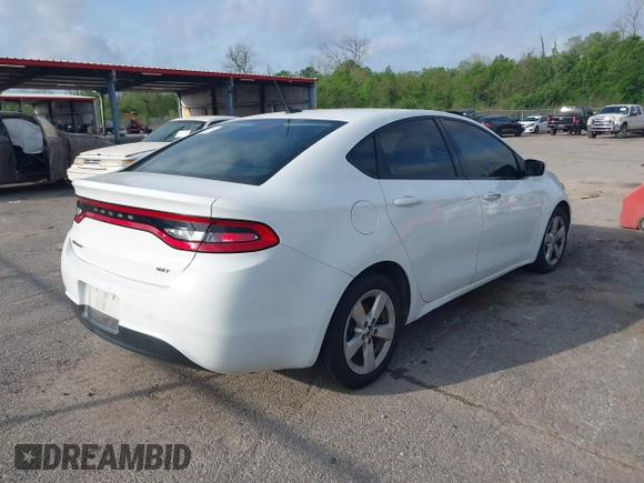 2015 Dodge Dart SXT with VIN 1C3CDFBB9FD344595, listed as a IAAI auction lot 41954706 with 115,877 mi miles. Bid and sale history available at carsss.com. Image 4.
