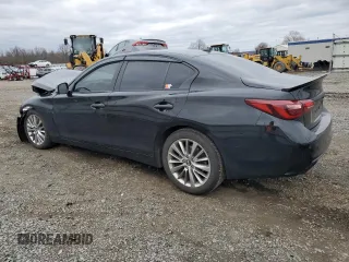 2018 Infiniti Q50 Luxe with VIN JN1EV7AR3JM444919, listed as a Copart auction lot 46714605 with 62,676 mi miles and Salvage Title. Bid and sale history available at carsss.com. Image 2.