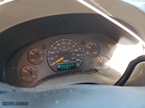 2001 Chevrolet S-10 with VIN 1GCCS195118187327, listed as a Copart auction lot 48181175 with 49,367 mi miles and Salvage Title. Bid and sale history available at carsss.com. Image 9.