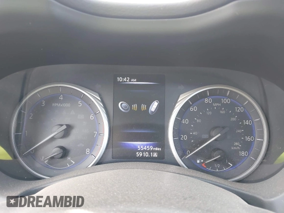 2018 Infiniti Q60 Luxe with VIN JN1CV7EK6JM200248, listed as a IAAI auction lot 41383059 with 55,459 mi miles and . Bid and sale history available at carsss.com. Image 7.