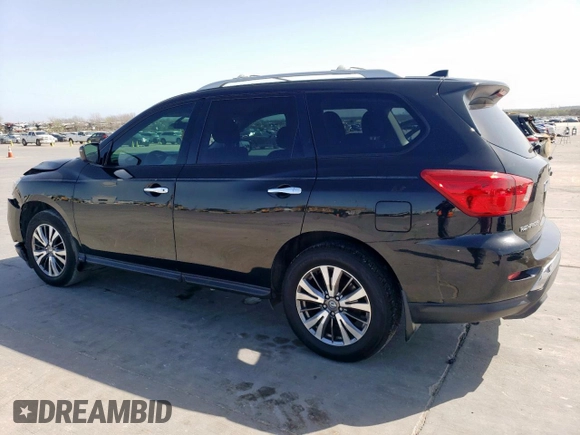 2019 Nissan Pathfinder S z VIN 5N1DR2MN1KC607076, wystawiony jako Copart lot #50372865 z przebiegiem 122 896 mil mil oraz Szkoda całkowita • Salvage title. Historia ofert i sprzedaży dostępna na DreamBid. Obrazek 2.