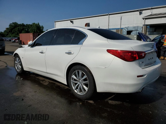 2015 Infiniti Q50 Premium with VIN JN1BV7AR6FM396021, listed as a Copart auction lot 63149485 with 71,862 mi miles and Salvage title. Bid and sale history available at DreamBid. Image 2.