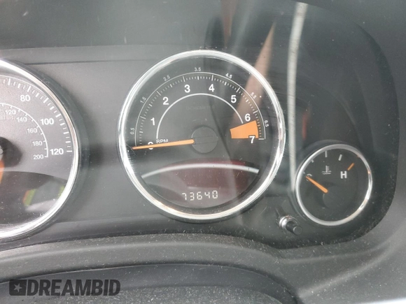 2016 Jeep Compass High Altitude Edition with VIN 1C4NJDEB8GD793474, listed as a Copart auction lot 50411085 with 73,640 mi miles and Salvage Title. Bid and sale history available at carsss.com. Image 9.