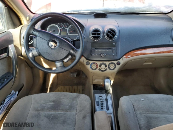 2009 Chevrolet Aveo LT w/2LT with VIN KL1TG56E89B326212, listed as a Copart auction lot 41868155 with 0 mi miles and Clean Title. Bid and sale history available at carsss.com. Image 8.