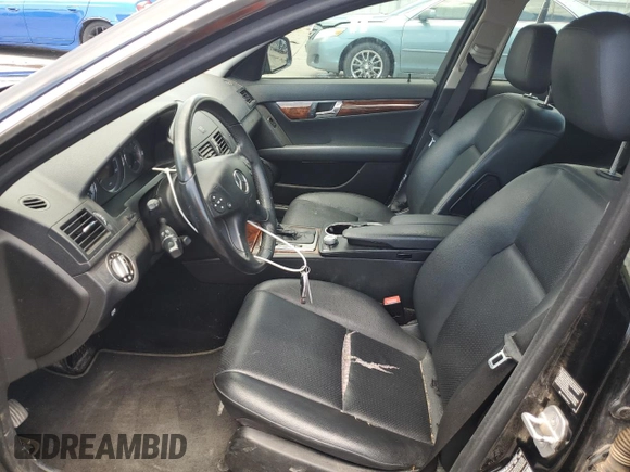 2009 Mercedes-Benz C 300 Sport with VIN WDDGF81X59F206485, listed as a Copart auction lot 60905755 with 179,350 mi miles and Salvage title. Bid and sale history available at DreamBid. Image 7.