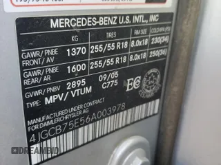 2006 Mercedes-Benz R-Class 5.0L with VIN 4JGCB75E56A003978, listed as a Copart auction lot 49495385 with 339,155 mi miles and Salvage Title. Bid and sale history available at carsss.com. Image 13.