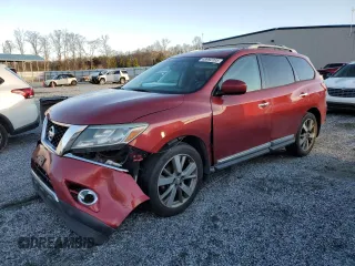 2014 Nissan Pathfinder SL z VIN 5N1AR2MM8EC727715, wystawiony jako Copart lot #48992395 z przebiegiem 165 048 mil mil oraz Szkoda całkowita • Salvage title. Historia ofert i sprzedaży dostępna na DreamBid. Obrazek 1.