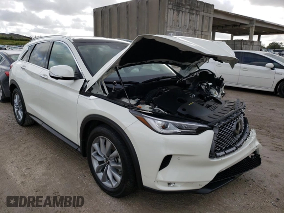 2022 Infiniti QX50 Essential with VIN 3PCAJ5CBXNF117489, listed as a Copart auction lot 68356262 with 4,379 mi miles and . Bid and sale history available at DreamBid. Image 4.
