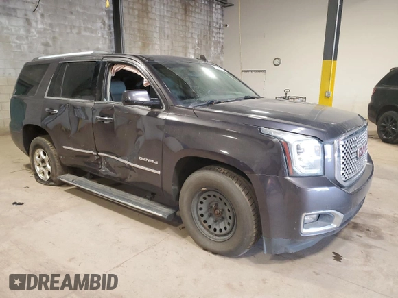 2015 GMC Yukon Denali with VIN 1GKS2CKJ2FR677604, listed as a Copart auction lot 51714505 with 146,648 mi miles and Salvage Title. Bid and sale history available at carsss.com. Image 4.