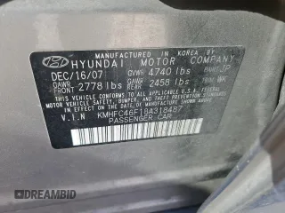 2008 Hyundai Azera Limited with VIN KMHFC46F18A318487, listed as a Copart auction lot 42426735 with Not Provided miles and Salvage Title. Bid and sale history available at DreamBid. Image 14.