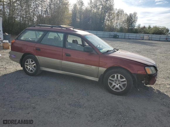 2003 Subaru Legacy Wagon Outback with VIN 4S3BH675337603946, listed as a Copart auction lot 72049404 with 0 mi miles and Salvage Title. Bid and sale history available at carsss.com. Image 4.