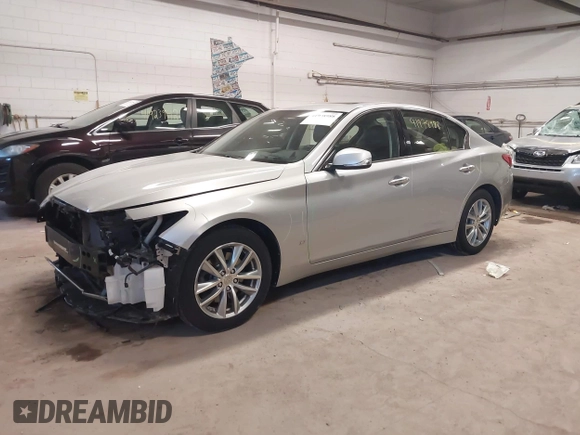 2015 Infiniti Q50 Premium with VIN JN1BV7AR3FM396154, listed as a IAAI auction lot 41978988 with 110,109 mi miles. Bid and sale history available at carsss.com. Image 17.