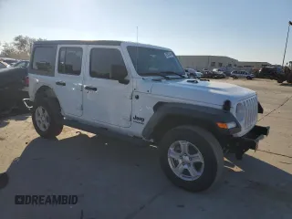 2022 Jeep Wrangler Unlimited Sport S with VIN 1C4HJXDN1NW150976, listed as a Copart auction lot 82924444 with 41,765 mi miles and Salvage Title. Bid and sale history available at carsss.com. Image 4.