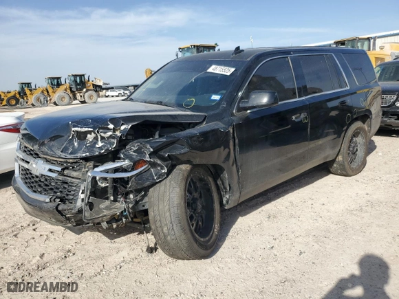 2016 Chevrolet Tahoe Commercial with VIN 1GNSKDKC5GR359813, listed as a Copart auction lot 48715525 with 108,890 mi miles and Salvage Title. Bid and sale history available at carsss.com. Image 1.