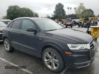 2018 Audi Q3 Premium with VIN WA1BCCFS7JR026757, listed as a Copart auction lot 48523745 with 46,315 mi miles and Salvage Title. Bid and sale history available at carsss.com. Image 4.
