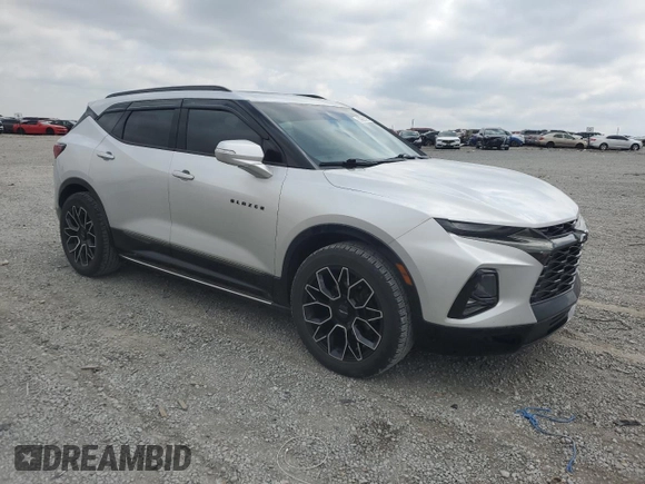 2019 Chevrolet Blazer RS with VIN 3GNKBERS4KS677169, listed as a Copart auction lot 52963595 with 112,059 mi miles and Salvage title. Bid and sale history available at DreamBid. Image 4.