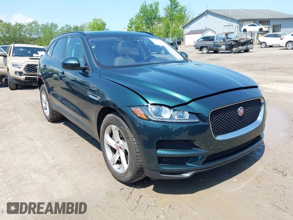2017 Jaguar F-Pace 35t Premium with VIN SADCJ2BV1HA091739, listed as a IAAI auction lot 42275098 with 108,888 mi miles and . Bid and sale history available at DreamBid. Image 1.